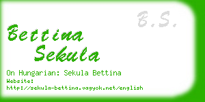 bettina sekula business card